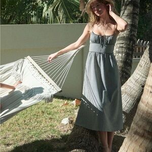 DOEN BELLINE DRESS -- NOIR LA MADDALENA GINGHAM